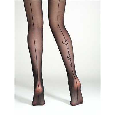Фантазийные CONTE Колготки с имитацией шва и надписью «Love»