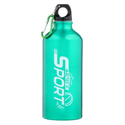 Бутылка для воды «Мастер К», 650 мл, 21×7 см, корпус из алюминия, зеленая