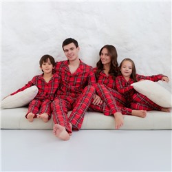 Пижама мужская (рубашка, брюки) KAFTAN «Клетка», размер 52