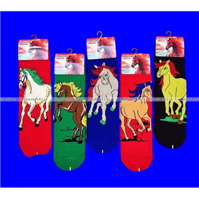 5 ПАР - Носки универсальные ЦВЕТНЫЕ Символ 2026 года арт. 1868