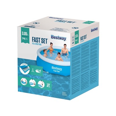 Бассейн надувной Bestway Fast Set, 305×76 см, от 6 лет, 57266