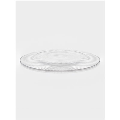 Тарелка Magistro «Грани», d=32.5, h=1.5 см, стекло, прозрачная