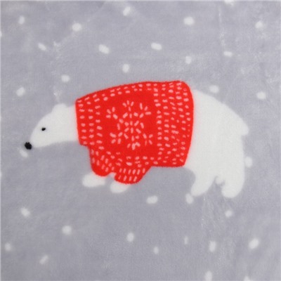 Плед LoveLife «Северные мишки» 150×200 см,100% п/э, велсофт 280 г/м²