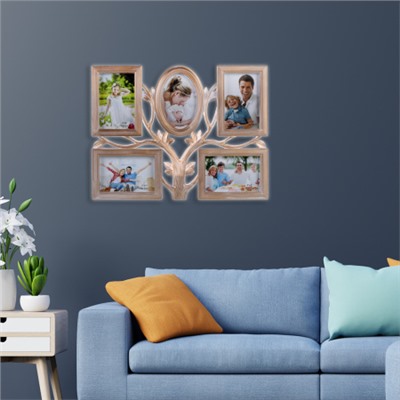 Фоторамка коллаж Дерево 44x33 см / JK-25 /уп 26/ 5 фото