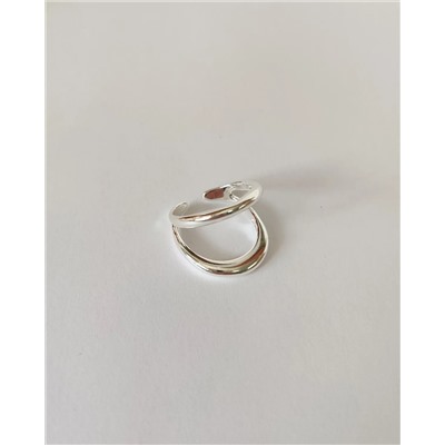 Кольцо с белым серебрением