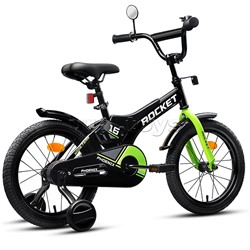 Велосипед 16" Rocket Phoenix, цвет черно/зеленый