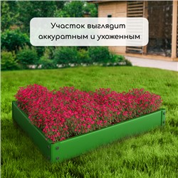 Клумба оцинкованная, 70×15 см, ярко–зелёная, «Терция», Greengo
