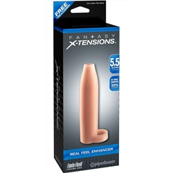 Насадка-расширитель с кольцом для подхвата мошонки Real Feel Enhancer - 14 см.