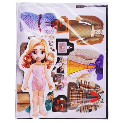 Одень куклу: Бренды. Развивающая игра на магнитах. 270х240х10мм.