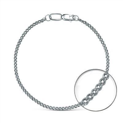 Браслет из серебра родированный - Нонна, 16 см 81030500016