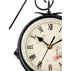 Часы настенные интерьерные «Весенние», двусторонние, на подвесе, плавный ход, 30×48 см, циферблат d=17 см, от батареек 2×АА