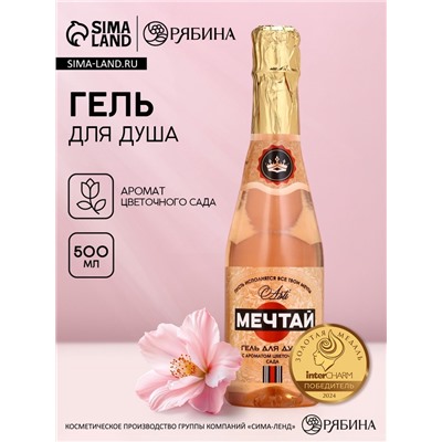 Гель для душа шампанское «Мечтай!», 500 мл, аромат цветочного сада, Чистое счастье