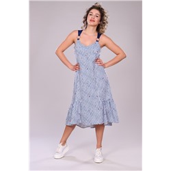 Сарафан женский в полоску на бретелях 11