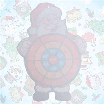 Дартс «Дед мороз», 3 шарика на липучках, крючок