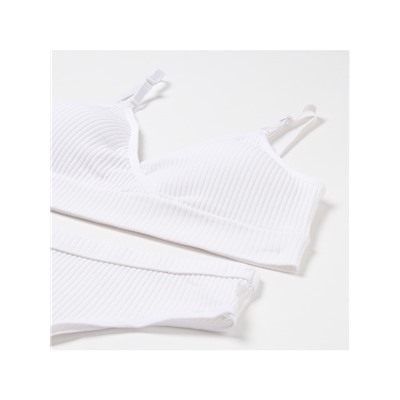 Комплект нижнего белья женский (топ, трусы) Collorista, белый, размер 42-44