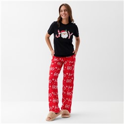 Пижама новогодняя женская (футболка, брюки) KAFTAN Joy, размер 52-54