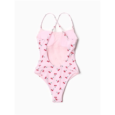 Купальник женский слитный с открытой спиной MIST «Вишня», размер L