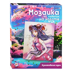 Мозаика из пайеток на холсте "Аниме Дыхание ветра"