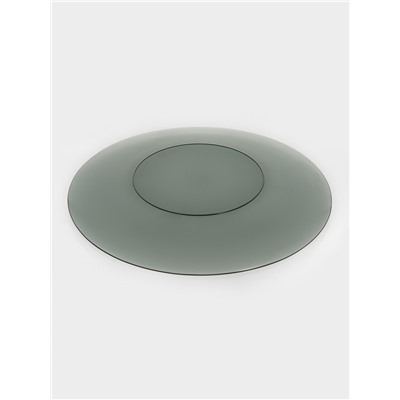 Тарелка стеклянная плоская Basilico. Lava Grey, d=20 см, цвет серый