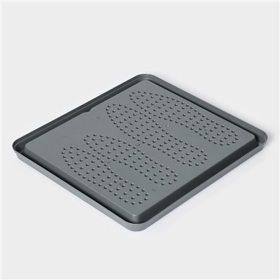 Лоток для обуви малый Darel plastic, 43.5×39 см, пластик, серый