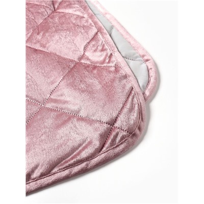 Покрывало Этель 1.5 сп 120×200±5 см, розовый, велюр, 100% п/э