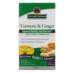 Nature's Answer, Turmeric & Ginger, 90 Vegetarian Capsules