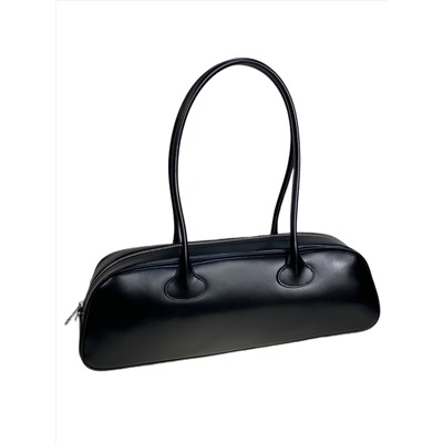 Женская сумка из натуральной кожи, цвет  черный