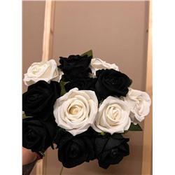 Роза черная одиночная 55см