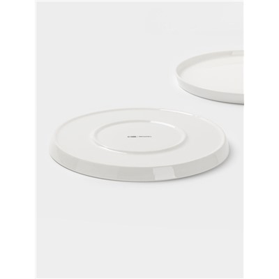 Тарелки Magistro White Snow, набор 2 шт., d=26 см, фарфор, белые