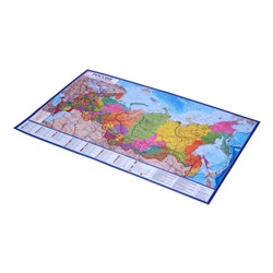 Карта России Политико-административная, 60 х 40 см, 1:14,5 млн, ламинированная