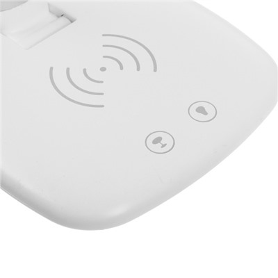 УЦЕНКА Зеркало Luazon KZ-08, подсветка, настольное, 30 LED, беспроводная зарядка, лампа, белое