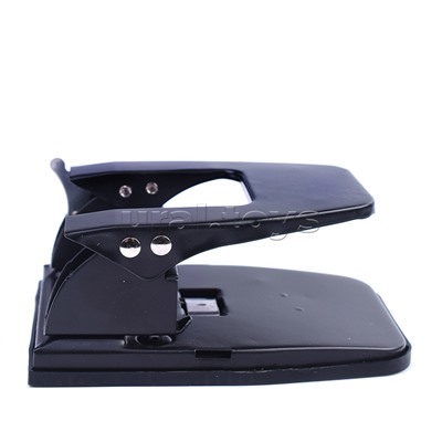 Дырокол "Attomex" (30 листов) металлический с линейкой, в картонной коробке, черный