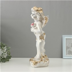 УЦЕНКА Фигура "Ангел большой" перламутр 44х20х15см