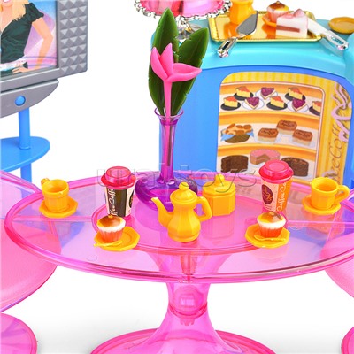 Набор мебели для кукол "Кофейня" в коробке