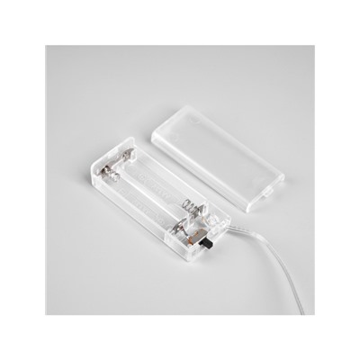 Гирлянда «Нить» 2 м роса с насадками «Бусины», IP20, нить серебристая, 20 LED, батарейки AAx2 (не в комплекте), 2 режима, свечение тёплое белое