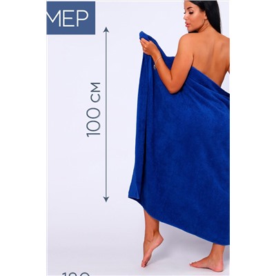 Полотенце банное махровое Софатекс 100х180 для ванны и душа НАТАЛИ, 1019141