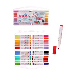 Фломастеры 24 в, пластиковых, пеналов, смываемые водой