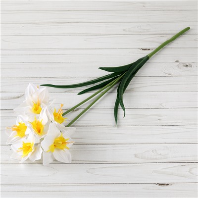 Цветок искусственный Нарцисс 60 см / 149NA-27 /уп 200/300/600/