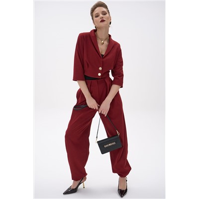 Короткий пиджак Джуди (бордовый)