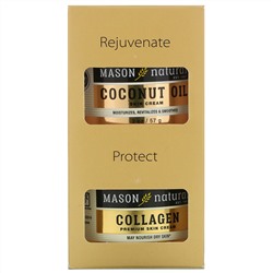 Mason Natural, Coconut Oil Skin Cream + Collagen Premium Skin Cream, 2 Pack, 2 oz (57 g) Each