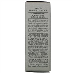 Innisfree, минеральная компактная пудра, контроль жирности, 8,5 г (0,29 унции)
