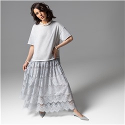 Платье комбинированное с кружевом, Откровенный шик