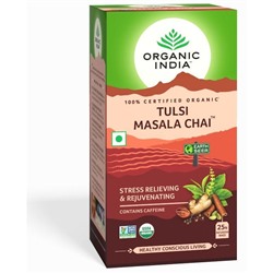 Organic India Tulsi Masala Chai / Масала Чай со Священным Базиликом 25 Чайные пакетики