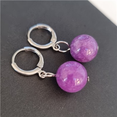 Серьги бижутерия висячие Аметист, 1028, Уценка, арт.08.2467
