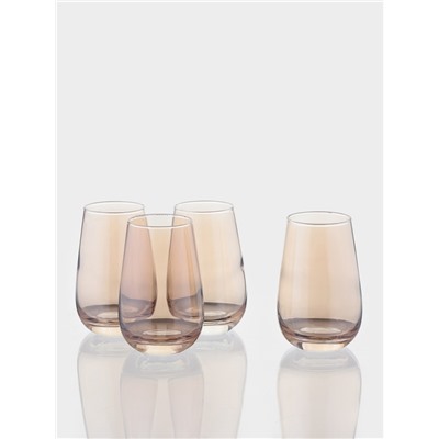 Стаканы Luminarc «Золотой мёд», 350 мл, набор 4 шт., стекло, золотистые