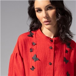 Рубашка нарядная, Нежный шум (красная)