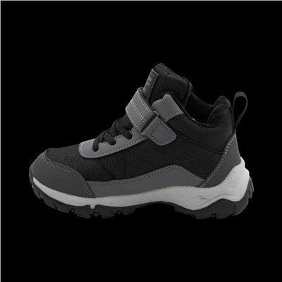 Ботинки мембранные на меху А8866-3 черно серые