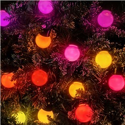 Электрогирлянда-Smart 6 м, 20 ламп, 10 режимов, USB, ИК пульт (цветная)