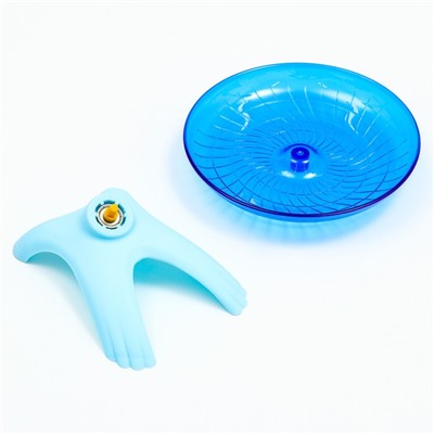 Беговая тарелка для грызунов Carno, 18×18×11 см, синяя