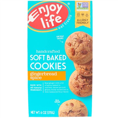 Enjoy Life Foods, Бисквитное печенье с ароматом имбирных пряников, 6 унций (170 г)
